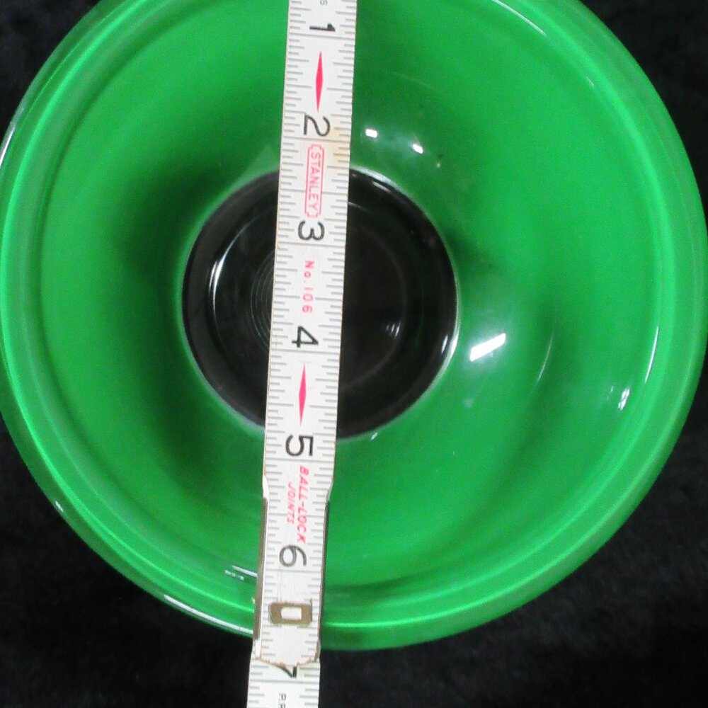 Pyrex Green Glass Mixing Bowl #322 Clear Bottom - Picture 6 of 6
